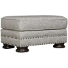 Bernhardt Foster 32" Rectangle Standard Ottoman In Light Grey Polyester,brandy