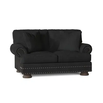 Bernhardt Foster 71" Recessed Arm Loveseat With Reversible Cushions In Akiko Graphite Performance 5534-011,aged Gray