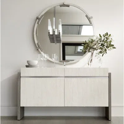 Bernhardt Foundations 2-door Buffet In White,light Shale,dark Shale