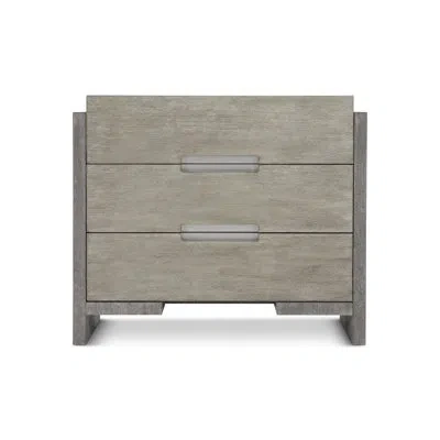 Bernhardt Foundations 3 - Drawer Nightstand In Light Shale/dark Shale In Light Shale,dark Shale