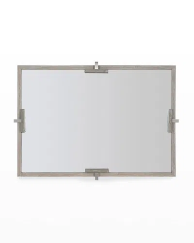 Bernhardt Foundations Rectangular Mirror In Gray/ Stainless 