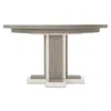 Bernhardt Foundations Round Dining Table In Linen/shale