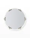 Bernhardt Foundations Round Mirror In Shale/stainless 