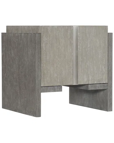 Bernhardt Foundations Side Table With Storage In Gray
