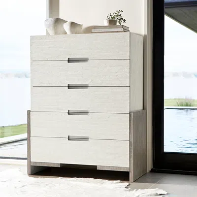 Bernhardt Foundations Tall Chest In White/light Wood