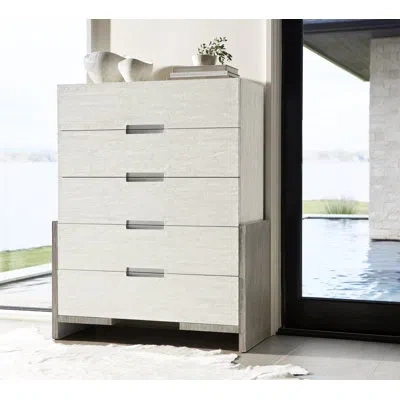 Bernhardt Foundations Tall Drawer Chest In White;gray;light Shale;linen