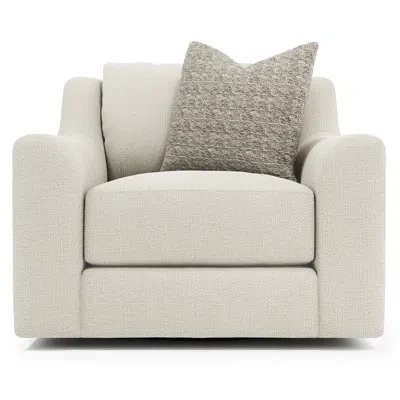 Bernhardt Gabi Cal117 Compliant 39.5'' Wide Swivel Club Chair In Beige