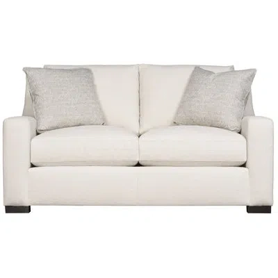 Bernhardt Germain 66" Square Arm Loveseat With Reversible Cushions