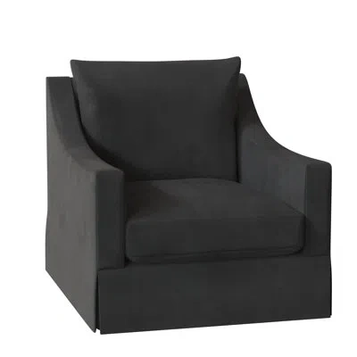 Bernhardt Grace 32.5" Wide Slipcovered Armchair In Akiko Graphite Performance 5534-011