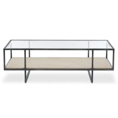 Bernhardt Harlow Cocktail Table In Bronze Steel