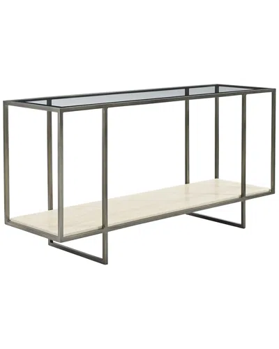 Bernhardt Harlow Metal Console Table In Gray
