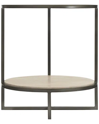 Bernhardt Harlow Metal Round Chairside Table
