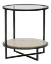 Bernhardt Harlow Metal Round Chairside Table