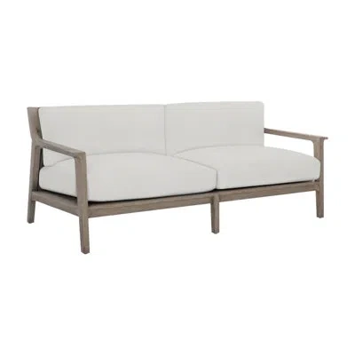 Bernhardt Ibiza Outdoor Teak Loveseat In Gray