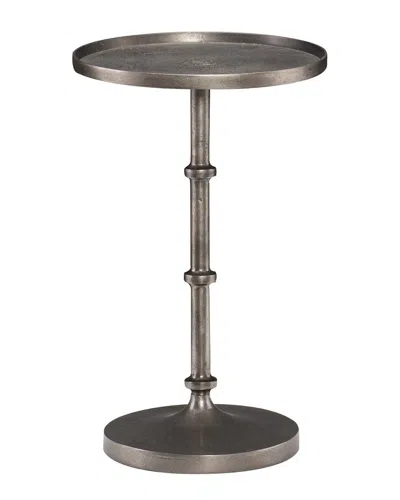 Bernhardt Interiors Ascot Round Chairside Table In Metallic