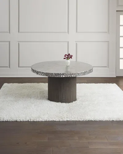 Bernhardt Interiors Cahill Round Dining Table 54" In Gray