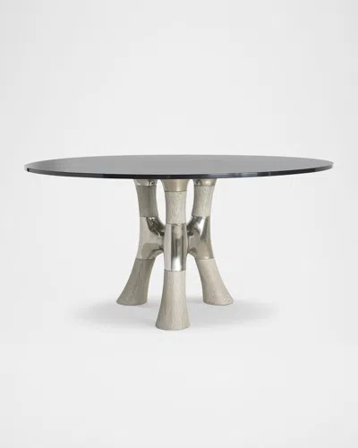 Bernhardt Interiors Dalton Dining Table, 54" Round In Gray