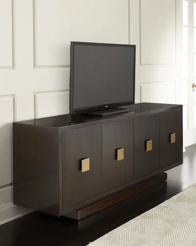 Bernhardt Interiors Hatten Entertainment Console In Black