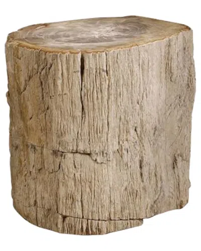 Bernhardt Interiors Petrified Wood Side Table In Brown