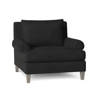 Bernhardt Isabella 41" Wide Armchair In Blanca,akiko Graphite Performance 5534-011