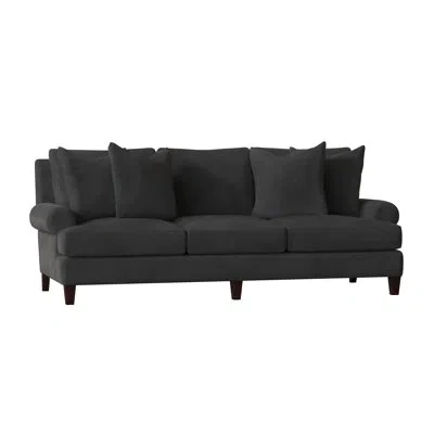 Bernhardt Isabella 94" Sofa With Reversible Cushions In Mocha,akiko Graphite Performance 5534-011