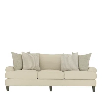 Bernhardt Isabella Cream Fabric Sofa In Brown