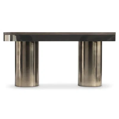 Bernhardt Jacopo 66'' Solid Wood Top Console Table In Light Bronze,weathered Greige