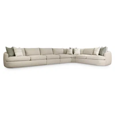 Bernhardt Joles 5 - Piece Upholstered Sectional In Beige