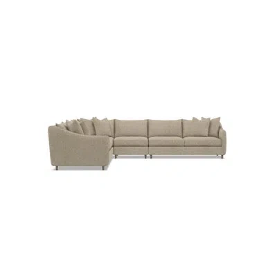 Bernhardt Joli 5-piece Fabric Sectional In Beige;tan