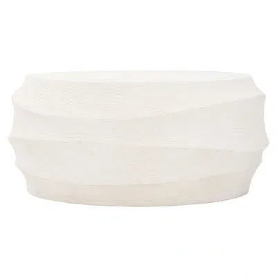 Bernhardt Kai Round Outdoor Cocktail Table In White