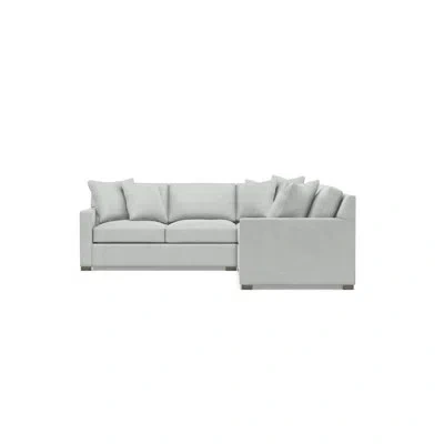 Bernhardt Kelsey 3-piece Fabric Sectional In Light Gray Polyester