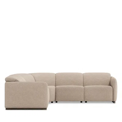 Bernhardt La Jolla Fabric Power Motion Sectional In Brown