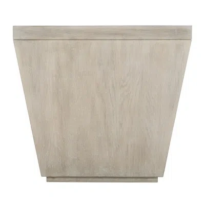 Bernhardt Landers Block End Table In Cerused Greige