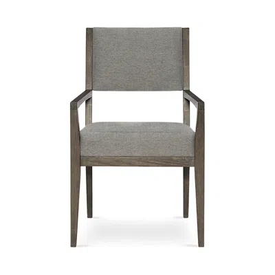 Bernhardt Linea Arm Chair In Solid Ash/cerused Charcoal Finish