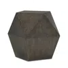 Bernhardt Linea Square Dimensional End Table In Cerused Charcoal Finish