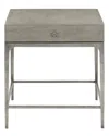 Bernhardt Linea Textured Finish End Table In Grey