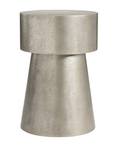Bernhardt Linea Metal Round Chairside Table In Gray