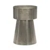Bernhardt Linea Round Metal Chair-side Table In Textured Graphite