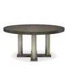 Bernhardt Linea Round Dining Table In Cerused Charcoal Finish