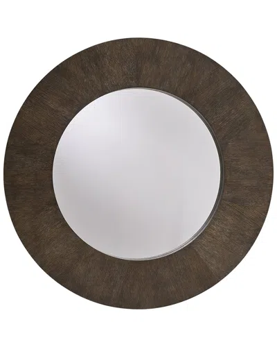 Bernhardt Linea Round Mirror In Brown