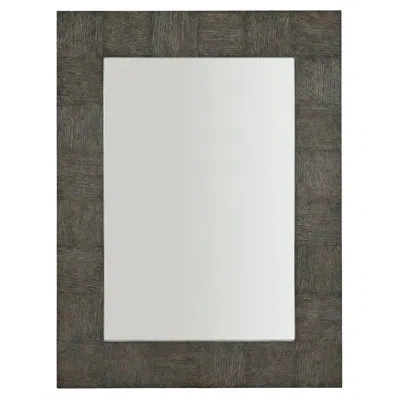 Bernhardt Linea Rustic Distressed Dresser Mirror In Linea - Cerused Charcoal Finish