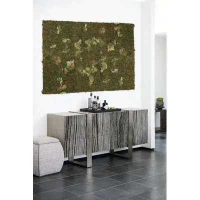 Bernhardt Linea Tv Stand For Tvs Up To 88" In Black Forest Marble;cerused Greige;textu