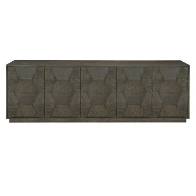 Bernhardt Linea Tv Stand For Tvs Up To 88" In Linea - Cerused Charcoal Finish