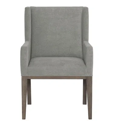 Bernhardt Linea Upholstered Arm Chair In Charcoal,cerused Charcoal