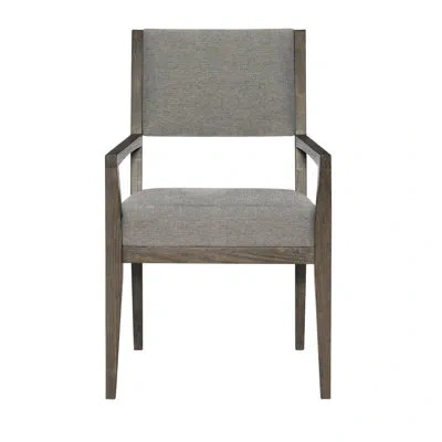 Bernhardt Linea Upholstered Arm Chair In Cerused Charcoal