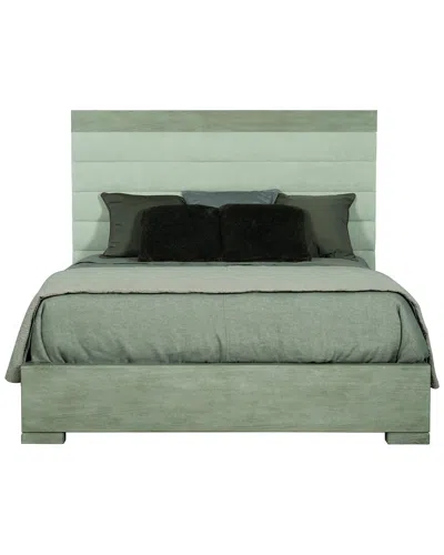 Bernhardt Linea Upholstered King Panel Bed In Green