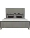 Bernhardt Linea Upholstered King Bed In Cerused Charcoal Finish
