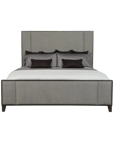 Bernhardt Linea Upholstered King Bed In Cerused Charcoal Finish