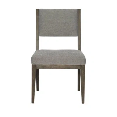 Bernhardt Linea Upholstered Side Chair In Cerused Charcoal In Brown