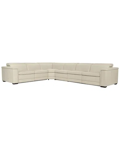Bernhardt Lioni Power Motion Left Arm Loveseat In Brown